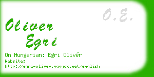 oliver egri business card